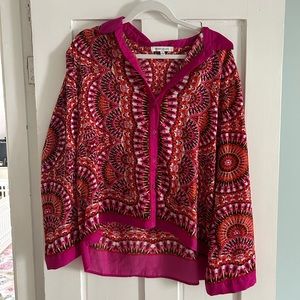 Rose & Olive Pink Boxy Blouse with Sailor Collar